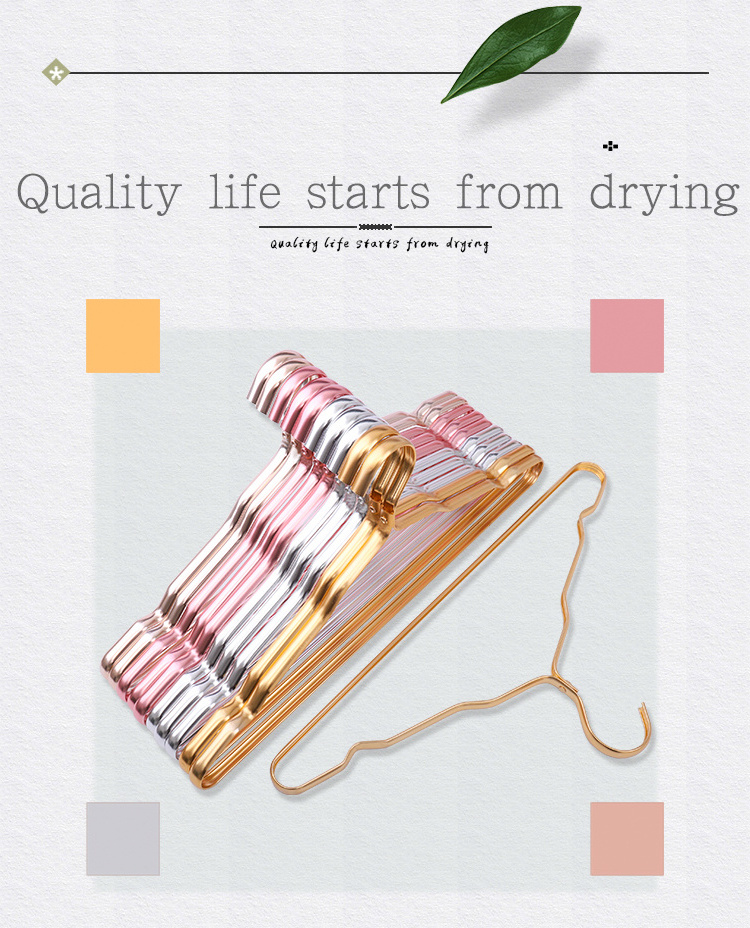 rose gold solid colorful light aluminum alloy clothes hanger metal for clothing