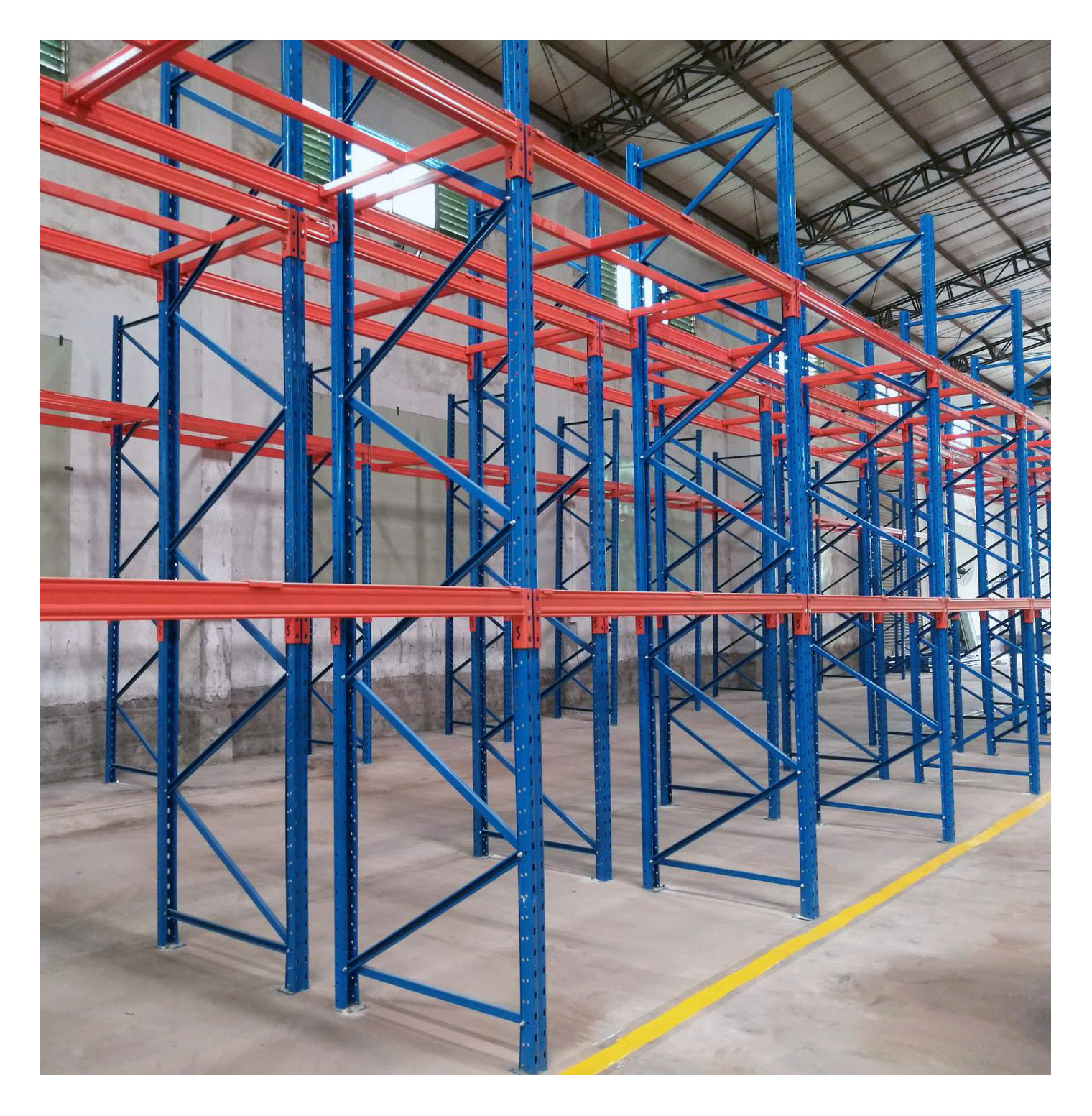 Double deep industrial pallet shelf Conventional heavy selective storage pallet shelf Warehouse shelves store