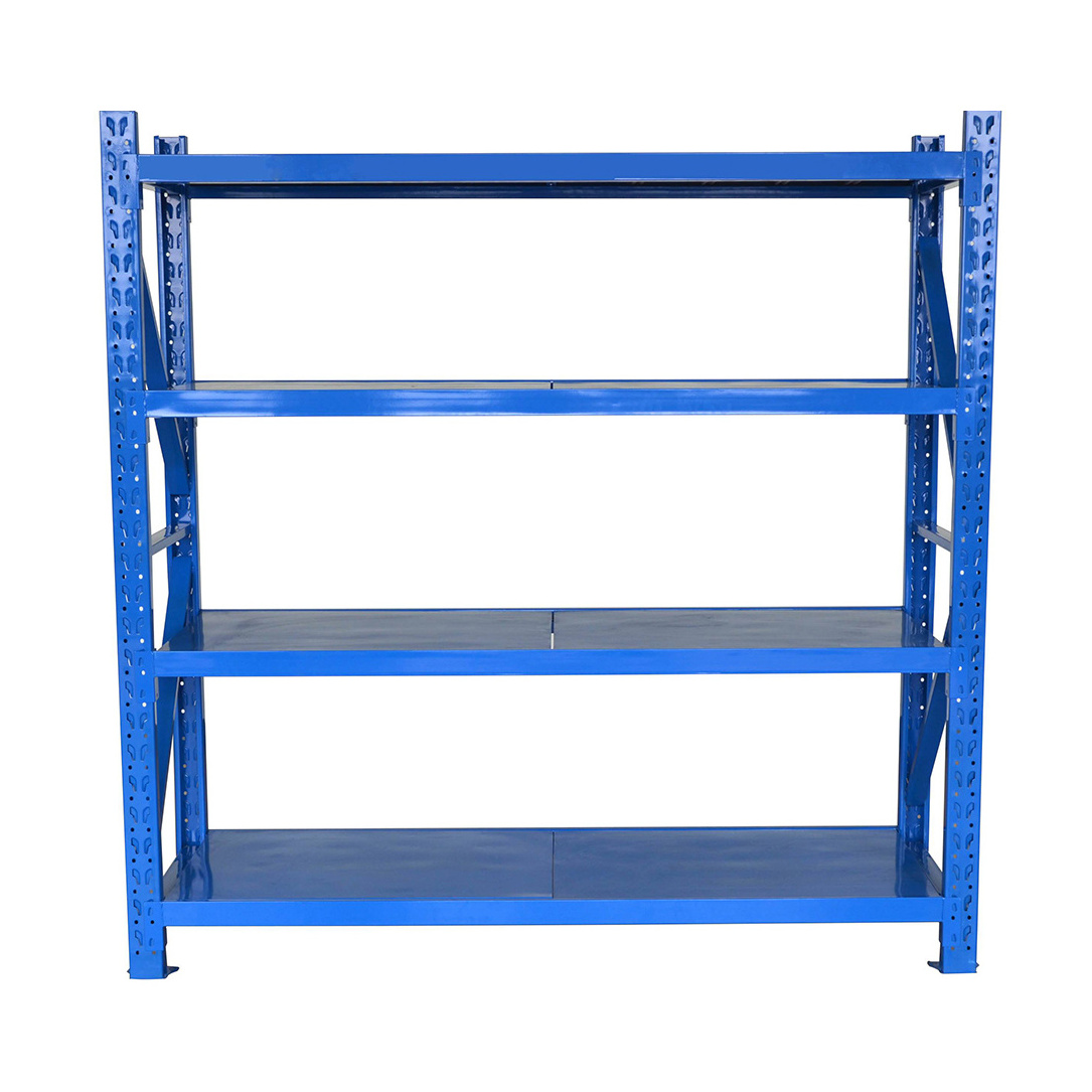 Warehouse racking system storage steel longspan shelf duty steel rack easy assembled iron shelves for goods