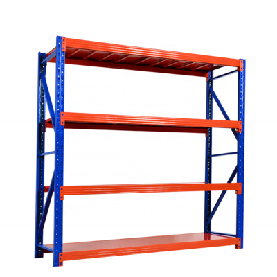 Hot Sale Metal Storage Rack Heavy Duty Racking 4 Level warehouse rack  Storage And Shelves Steel Industrial Boltless Shelving