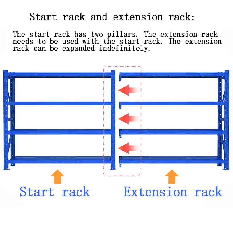 Storage Rack for Systems Customated Black Shelves Pallet Racking Stacking Racks Metal Boltless Warehouse Steel Shelving Units