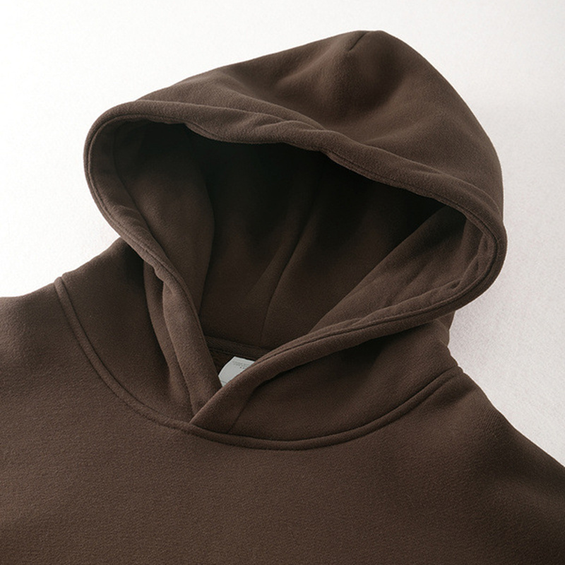 High Quality 500gsm Heavyweight Pullover Hoodie French Terry Hoodies Drop Shoulder No Strings Heavy Oversized Men Hoodies