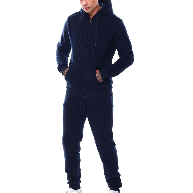 Tracksuit Custom blank Hoodies and sweatpants set For men sweatsuit 100% cotton french terry high quality Tracksuit manufacturer