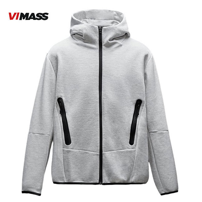 Factory Custom Sport wear Zip up Hoodie for Men zip neck half zipper street style side pocket hoodie for manufacture