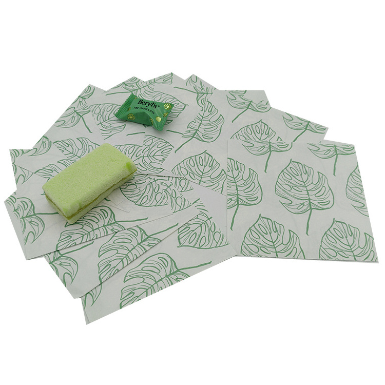 Wholesale Customized Color Printing  Customized Printed single logo printing colored wax paper candy wrappers