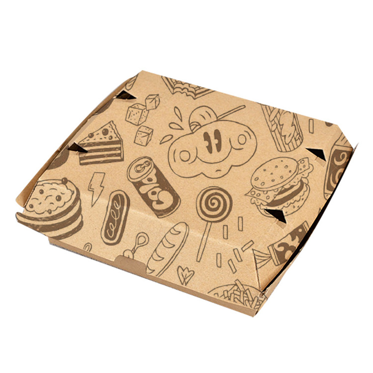 High class custom eco friendly compostable kraft paper burger hamburger box