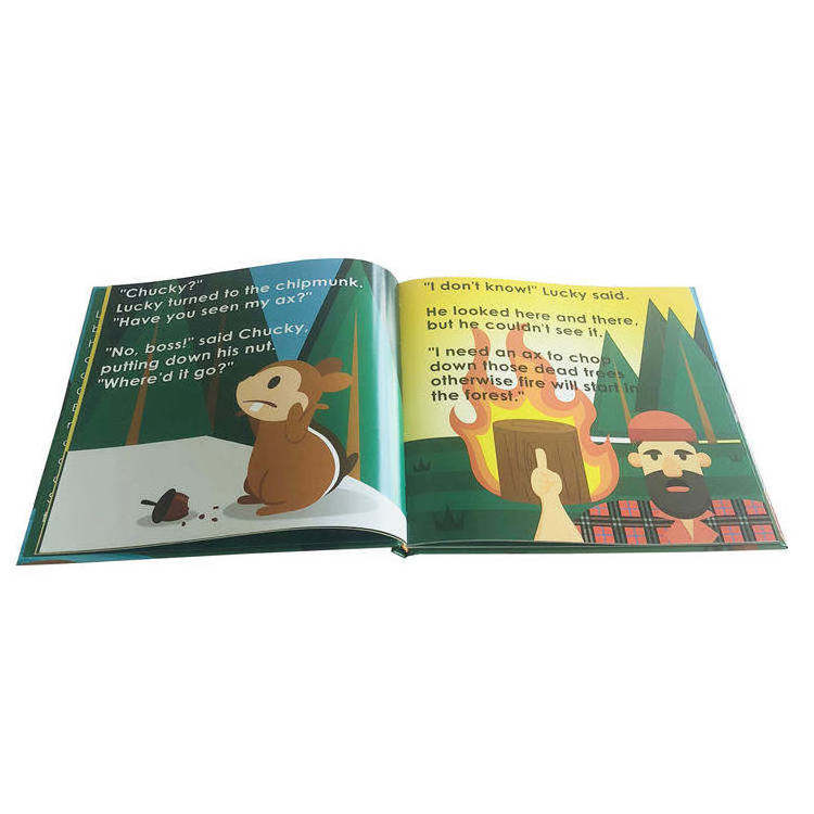 China Printing Factory Custom Printing Matt Lamination Children Story Comic Hardcover Book