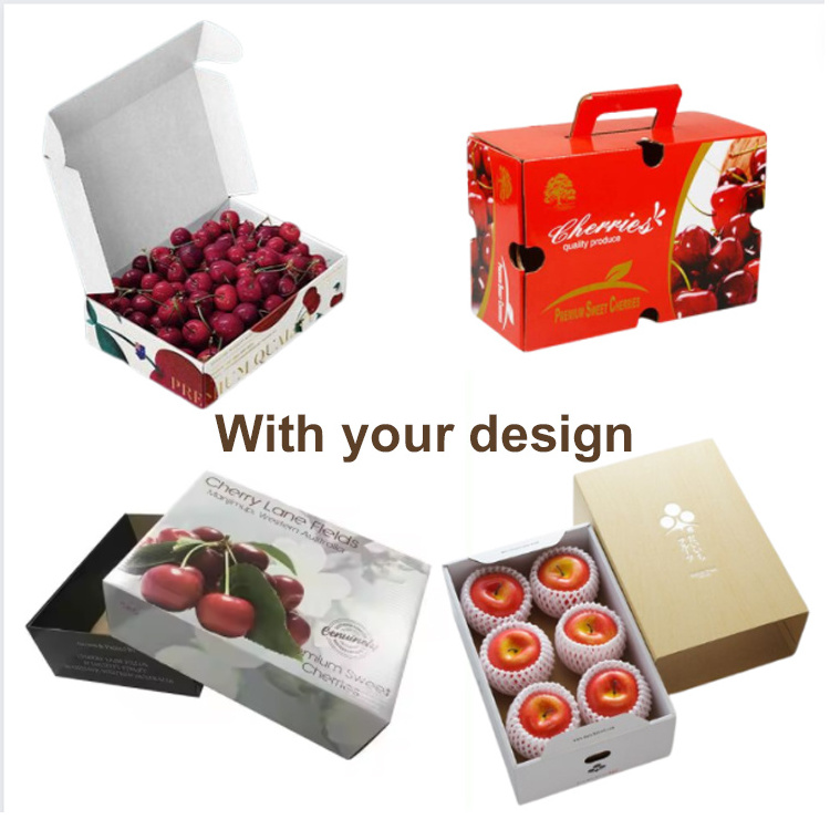 Custom print cherry tomatoes fruit packaging paper box