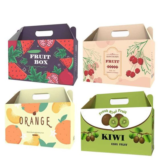 Custom print cherry tomatoes fruit packaging paper box