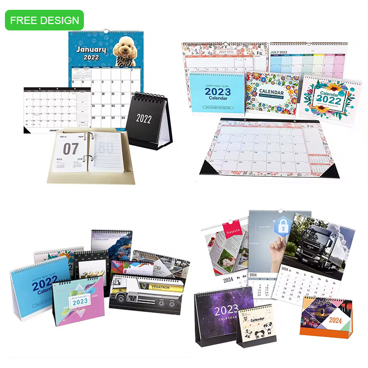 custom printing desk table 2020/2024 chinese calendar wall magnetic calendar 2020 / 2024 calendario printing