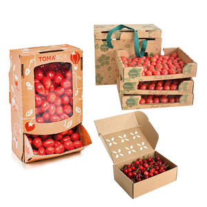 Custom print cherry tomatoes fruit packaging paper box