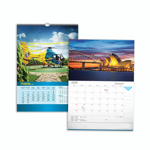 custom printing desk table 2020/2024 chinese calendar wall magnetic calendar 2020 / 2024 calendario printing