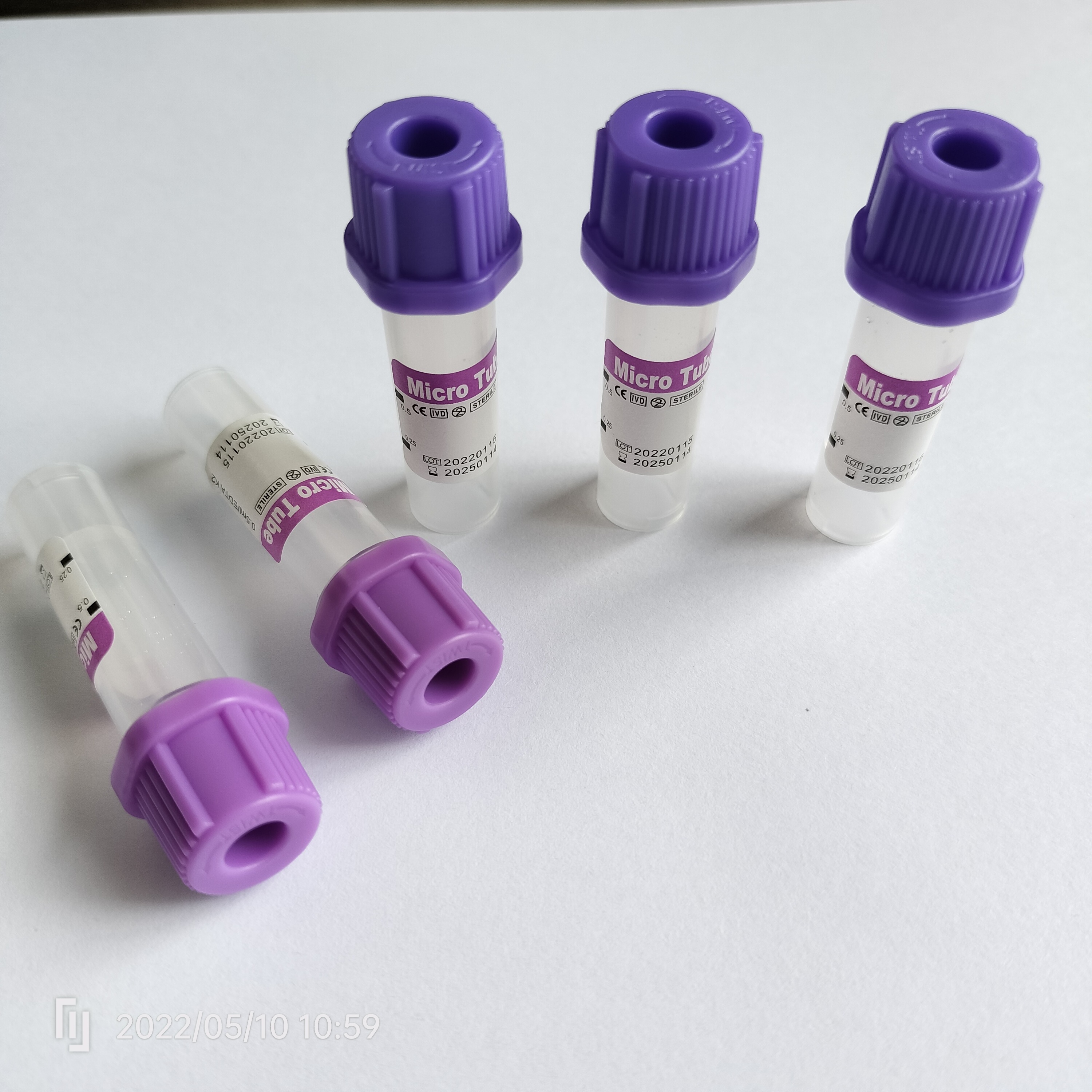 CE Approved Capillary K3EDTA tube 0.5ml 1ml Mini tubes for Children Microtainer