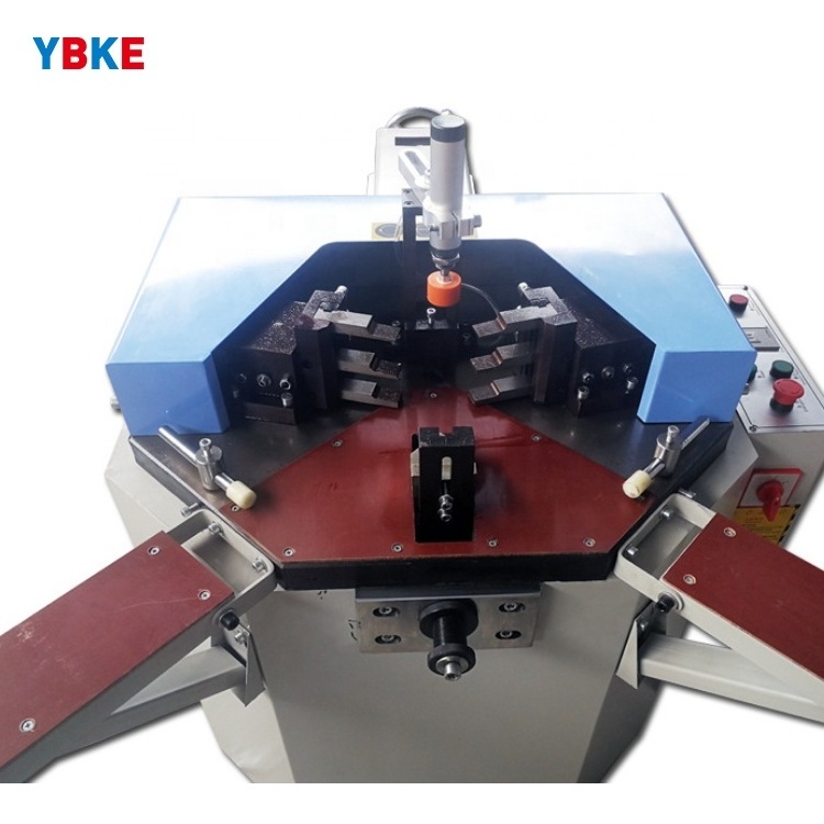 single head hydraulic aluminum windows corner crimping machine