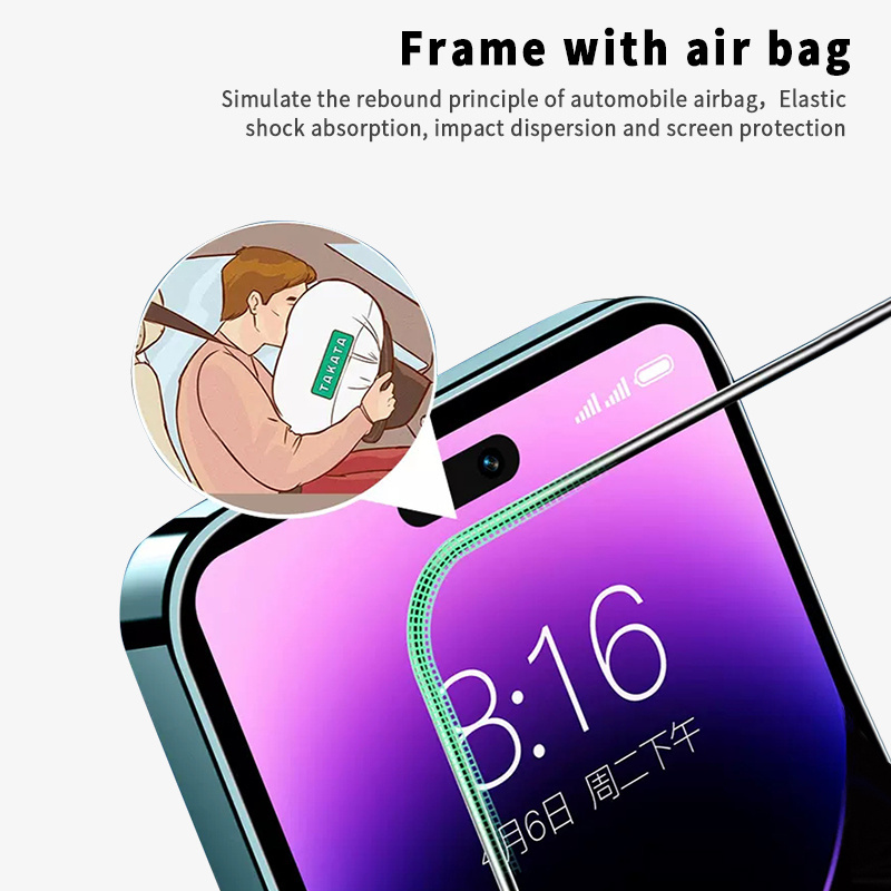 9D Full Cover glow In The Dark Screen Protector For iPhone 1112 13 14 Pro Max Mini Luminous Tempered Glass Screen Protectors