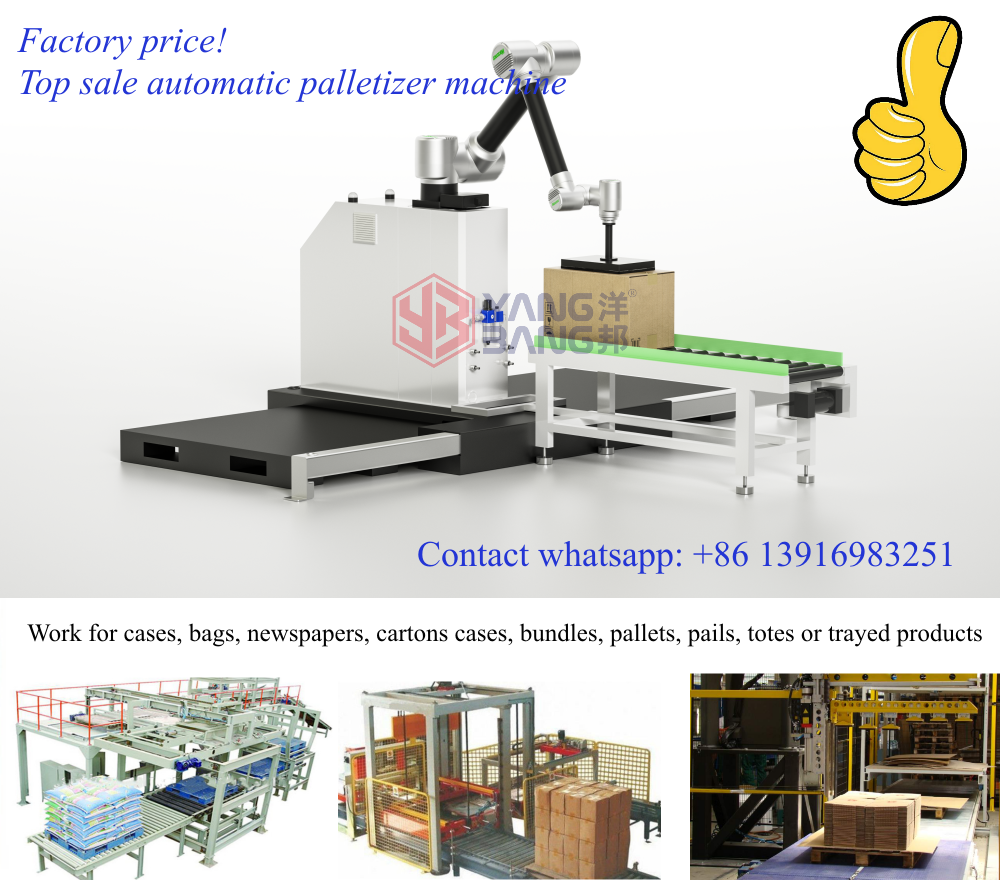 Top Sale Automatic Collaborative Robot Palletizer Carton Case Bag Palletizing Machine YB Machine