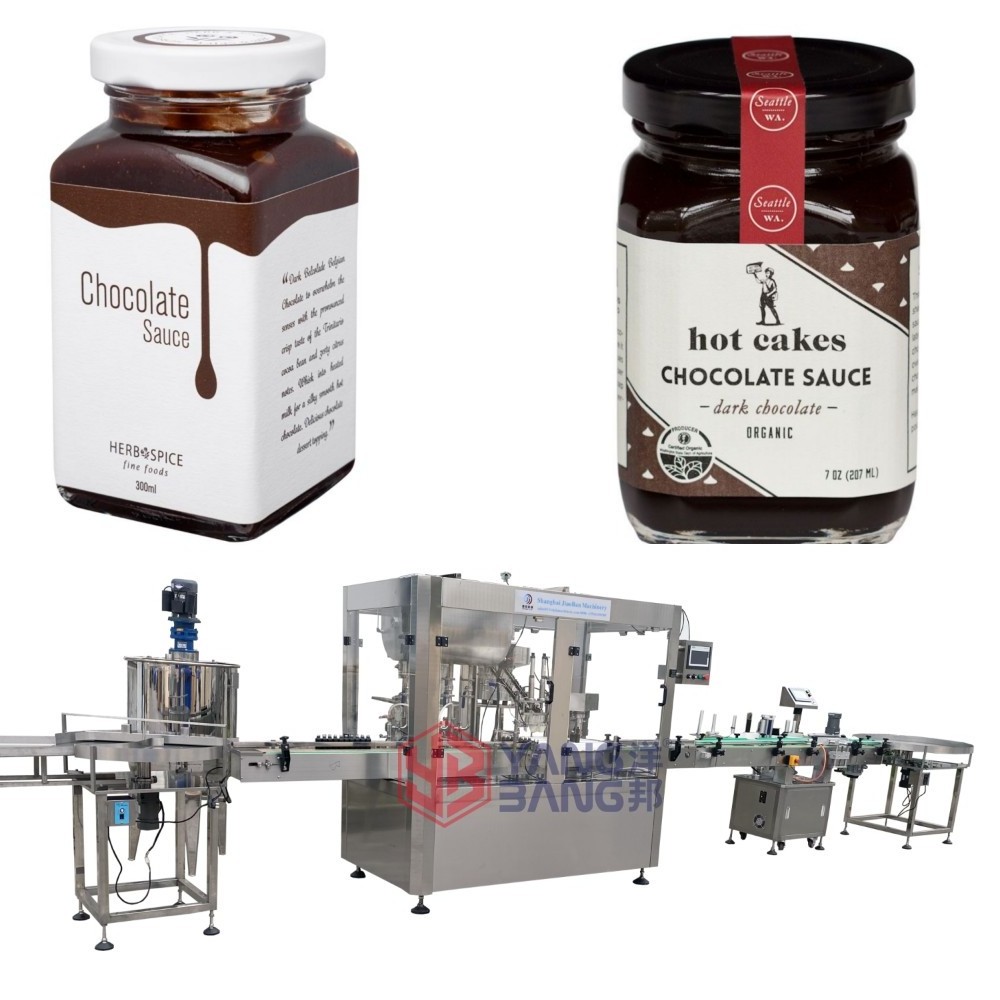 YB-JX4 Servo Drive Control Rotary Lobe Pump Chocolate Mousse Beef Sauce Filling Capping Machine