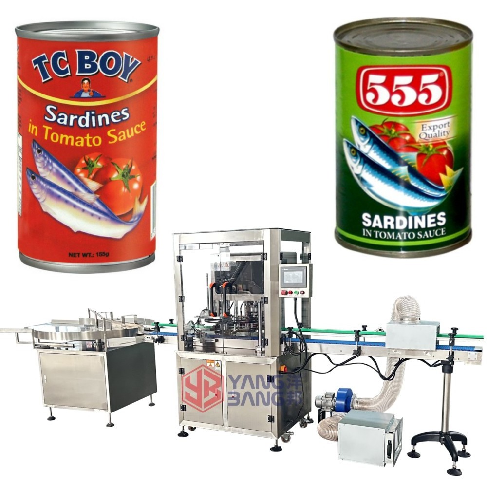 YB-FGJ Automatic Sealer Meat Sardine Tuna Canned Sealing Machine Equipment Fish Canning Machinery Tin Can Sealing Machine