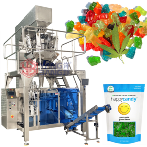 YB-210D Automatic Doypack Gummy Bear Packing Machine Gummies Weighing Filling and Packing Machine