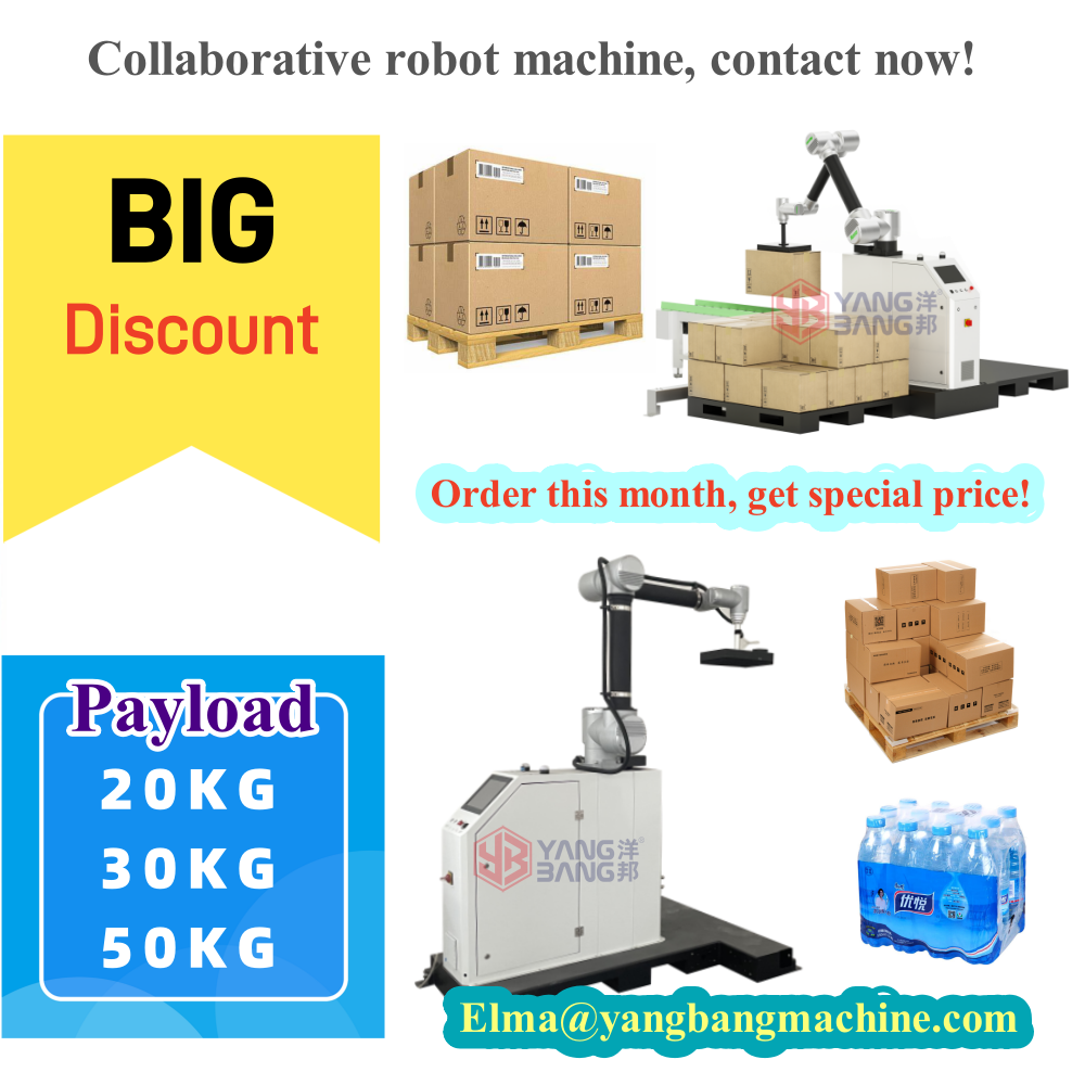 YB-MD16 Automatic End Of Line Packaging Palletizer Machine Bottles Carton Case Collaborative Robot Palletizer