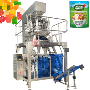 YB-210D High Quality Automatic Zipper Bag Premade Doypack Gummy Bear Candy Counting Filling Packing Packaging Machine