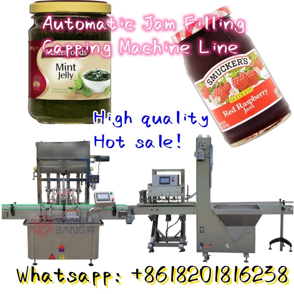 YB-NJ8 Automatic Glass Plastic Jar Paste Jam Ketchup BBQ Tomato Spaghetti Chili Hot Sauce Bottle Liquid Filling Machine Line