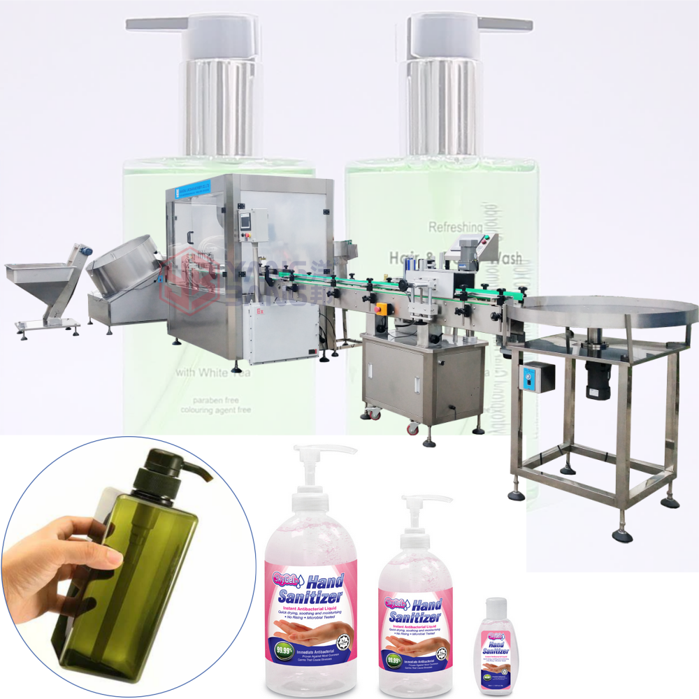 Automatic Hand Sanitizer Gel Bottle Filling Machine Shampoo Liquid Soap Bottling and Labeling Machine