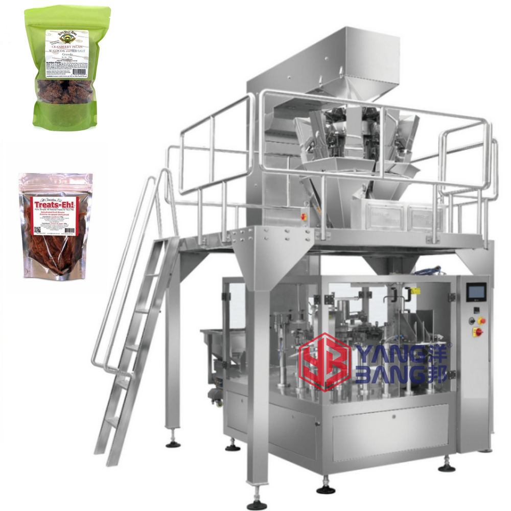 YB-210 Automatic Multi-function Premade Bag Stand-up Pouch Packing Dried Meat Biltong Candy Beef Jerky Packing Machine Hot Sale