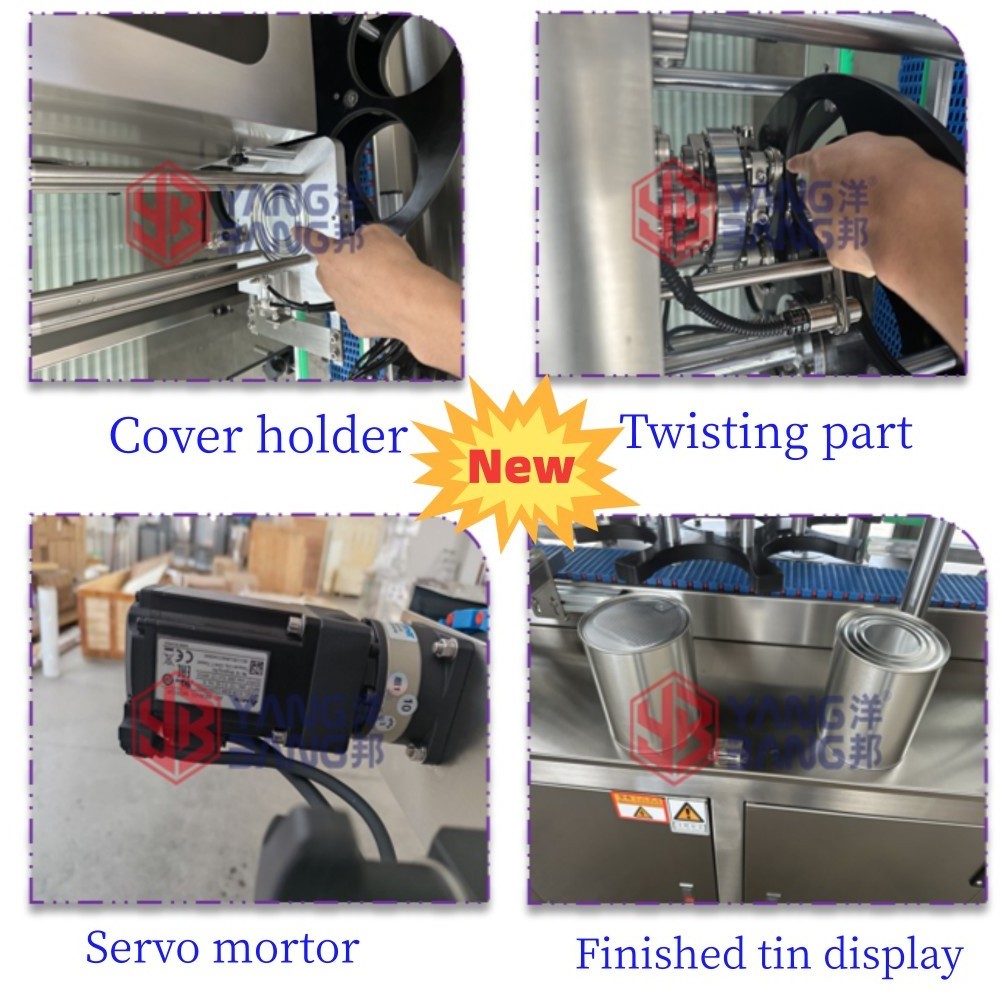 YB-FGJ Automatic Sealer Meat Sardine Tuna Canned Sealing Machine Equipment Fish Canning Machinery Tin Can Sealing Machine