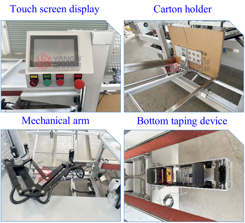 Automatic Case Packer Case Erector Fold Open Carton Box Adhesive Tape Sealing Packing Machine