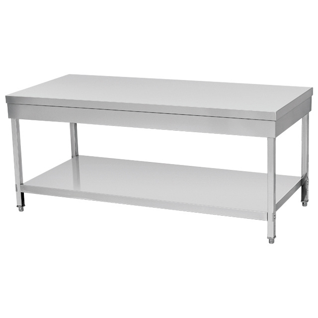 Stainless steel hotel worktable/2 Layer kitchen table with undershelf