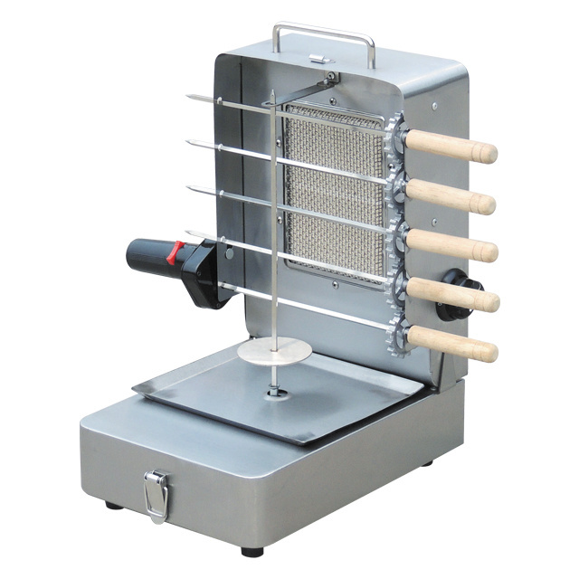 Restaurant shish portable gas kebab making grill machine