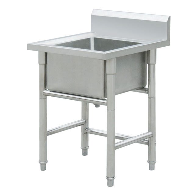 Commercial stainless steel knee operated hand washing sink