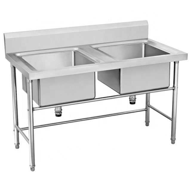 Stainless steel dish washing work table, one wash tank work bench