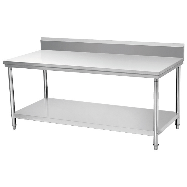 Stainless steel hotel worktable/2 Layer kitchen table with undershelf