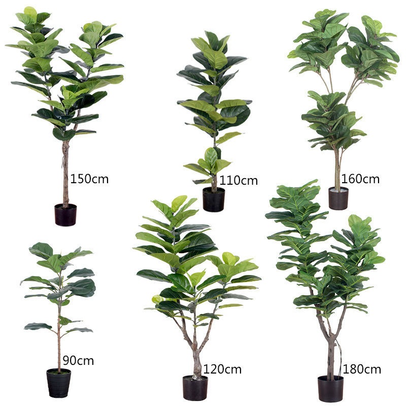 Wholesale fake banana olive Enkianthus banyan bamboo oka bonsai trees decorative faux mini potted plant artificial ficus tree