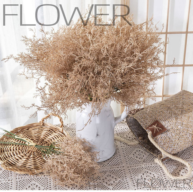 K89 New Rime Simulation Flower Mist Flowers Wedding Decoration Rime Grass Wild Grass Home Decoration Pine Needle Grass spot