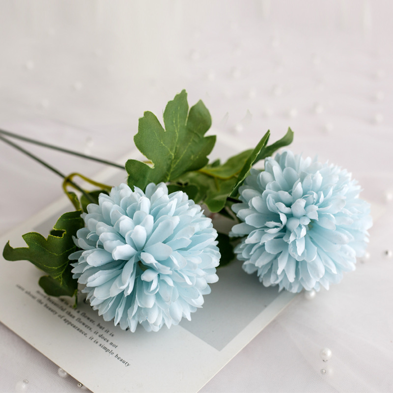 Wholesale hot selling 2 heads plastic silk fake dandelion hydrangea flower branches flowers stem decor artificial dandelions