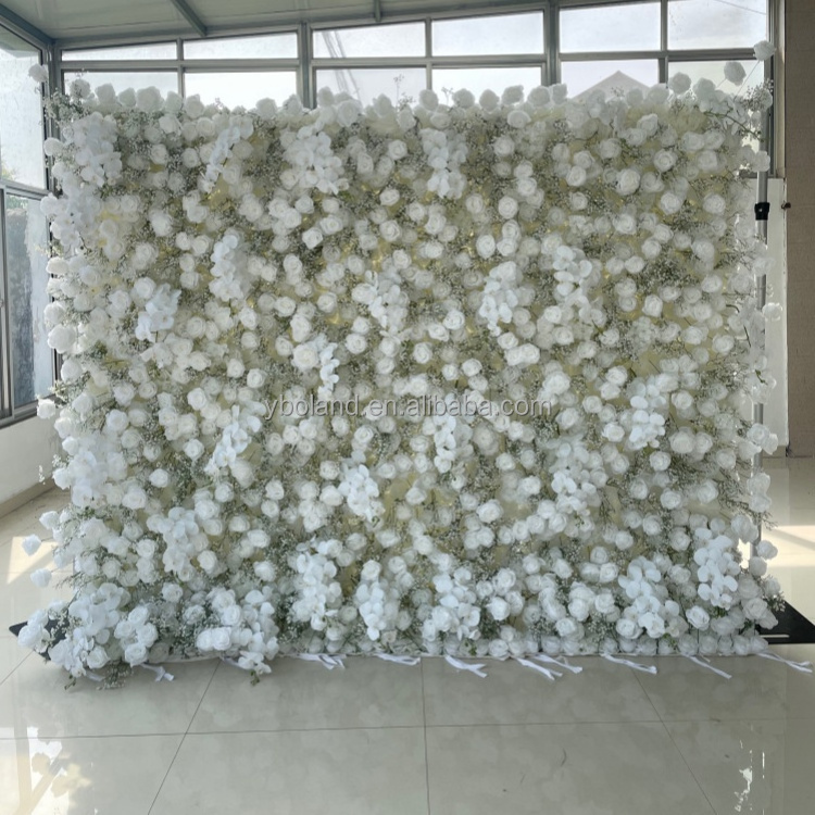 S0412 Gypsophila Artificial Silk roses flowerwall Flower wall Backdrop baby breathe wall for wedding party decoration