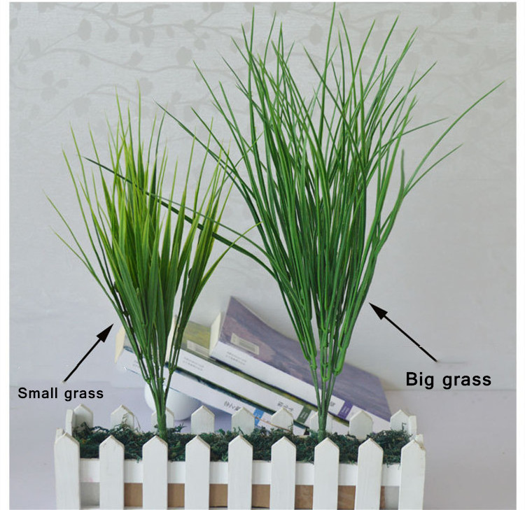 A-1028 Home Garden Outdoor Landscaping Decor Fake Green Bushes Plants Faux Plastic Wheat Grass Artificial Shrubs Plant Grass