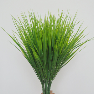 A-1028 Home Garden Outdoor Landscaping Decor Fake Green Bushes Plants Faux Plastic Wheat Grass Artificial Shrubs Plant Grass