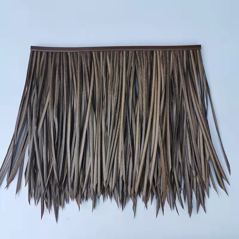 Tiki Bar Grass Thatching Roll Palapa Roofing synthetic Straw Roof Artificial Palm Leaves Roof Palapa Umbrellas Synthetic Thatch