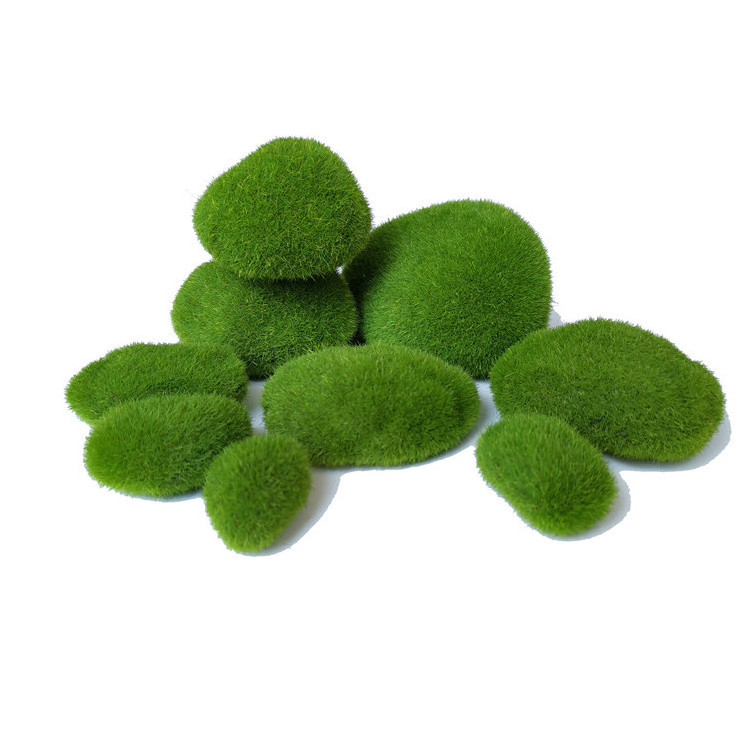 Wholesale high quality fake green moss grass ball bulk hotel shop Restaurant store outdoor decor artificial moss for crafts