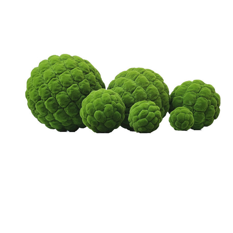 Wholesale high quality fake green moss grass ball bulk hotel shop Restaurant store outdoor decor artificial moss for crafts