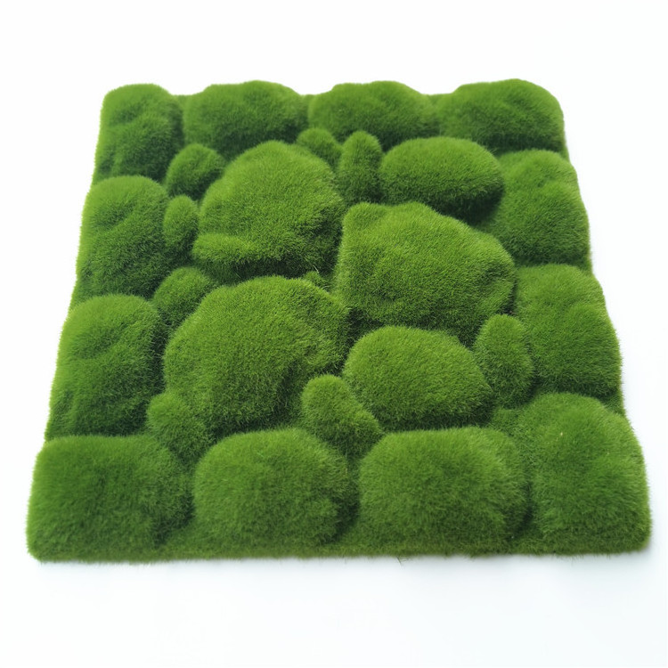 Wholesale high quality fake green moss grass ball bulk hotel shop Restaurant store outdoor decor artificial moss for crafts