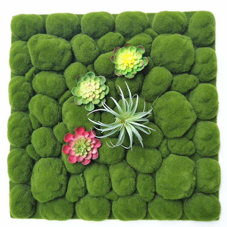 Wholesale high quality fake green moss grass ball bulk hotel shop Restaurant store outdoor decor artificial moss for crafts