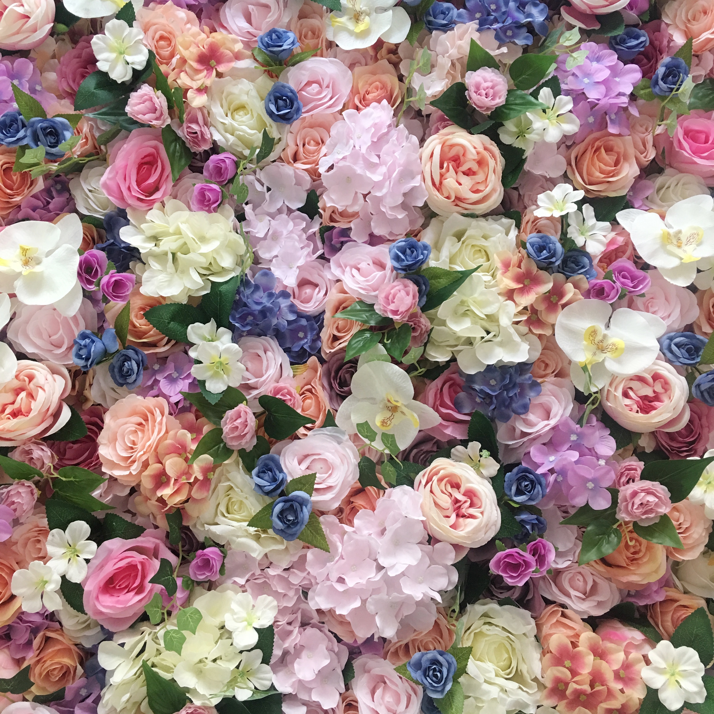 Wedding backdrop 3D customize style Cloth flowers wall silk rose ball centerpiece runner grid base flower wall panel for wedding