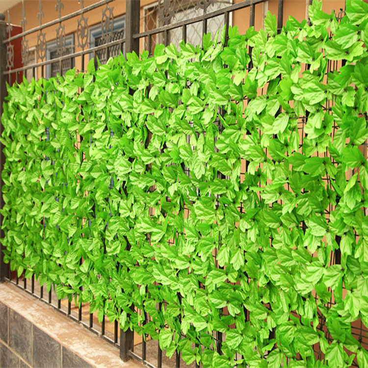 Silk faux plant leave backdrop ivy leaf grass privacy fence decorative plants flower garden fencing green artificial leaves wall