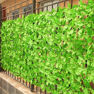 Silk faux plant leave backdrop ivy leaf grass privacy fence decorative plants flower garden fencing green artificial leaves wall