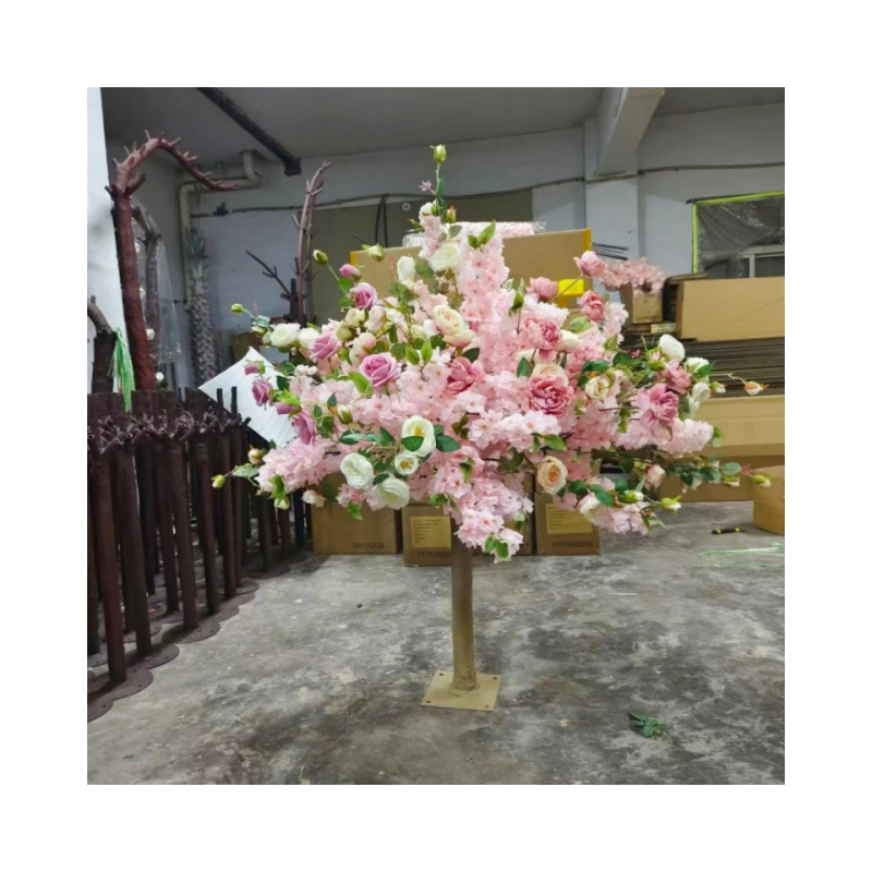 S0364 Wedding event table centerpiece 4ft floral arrangement decor fake cherry blossom tree faux silk Artificial rose flower